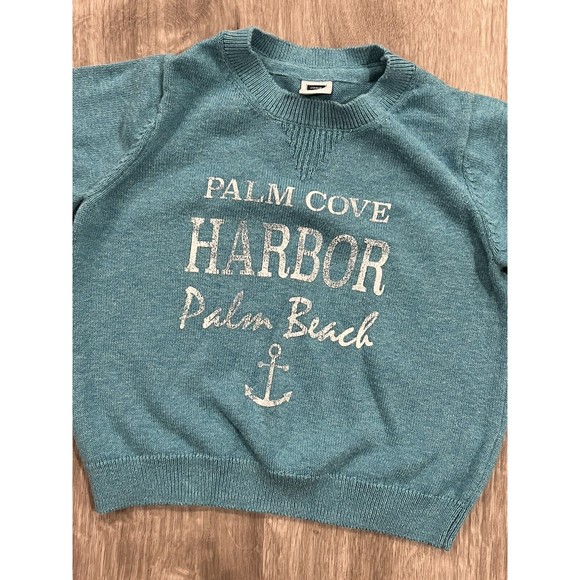 JANIE and JACK Palm Cove Harbor Palm Beach Sweater TEAL size 12 - 18 Months Boys - Picture 5 of 7